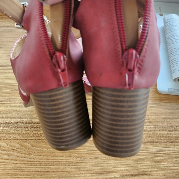 Style & Co pink strappy heeled sandals Size 8 - Picture 10 of 11